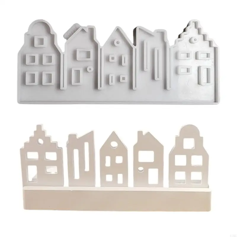 

R3MC Рождественские дома украшения формы Портативные силиконовые вставки вставка