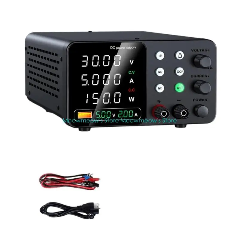 다양한 전기 테스트 요구에 맞는 0~30/60/120V의 넓은 입력 전압 범위와 US 플러그를 갖춘 W91A 전원 공급 장치