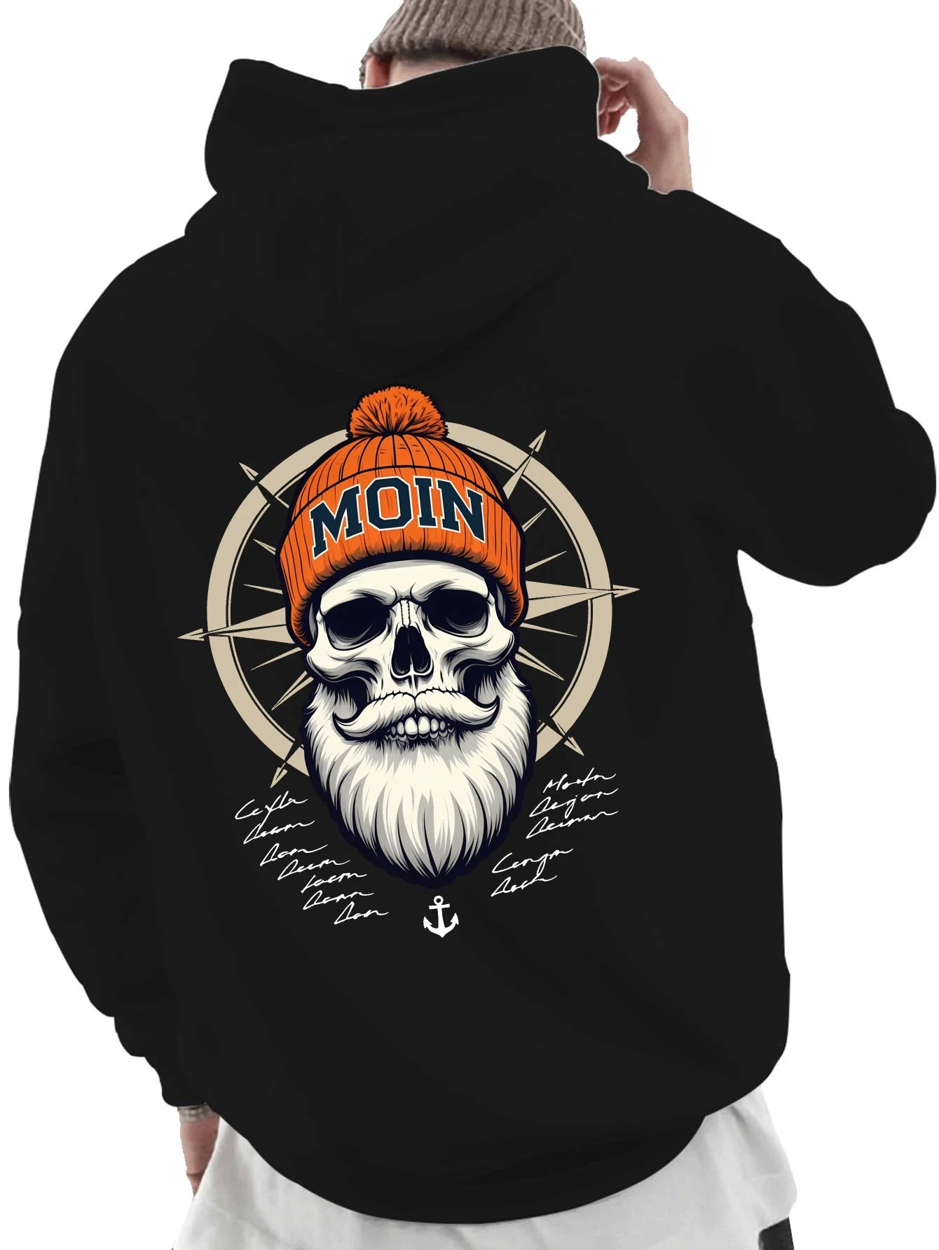 Hello, This Is a New Men's Clothing for Autumn and Winter, Featuring a Back Printed Sweatshirt and a Couple Hoodie