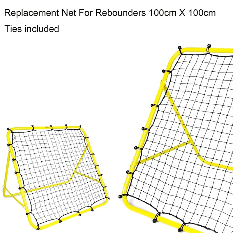 

[S]100x100CM Kickback Goalkeeper Football Rebound Net 20 Elastic Ropes Football Practice Net Target Goal Rebound Net