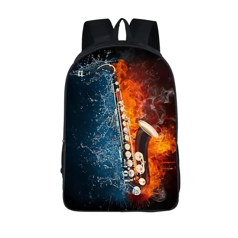 

Musical Instrument Rock Printed Backpack for Travel Classical Jazz Music Lover Rucksack Laptop Backpack Teenagers Bookbag Gift