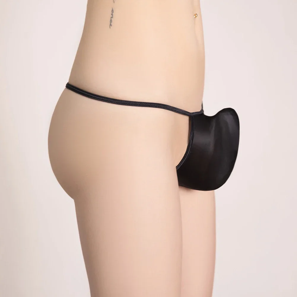 

Briefs Man Brief For Men Seductive Sexy Solid Color T-shaped Thongs Translucent Breathable Bulge Pouch Fashion