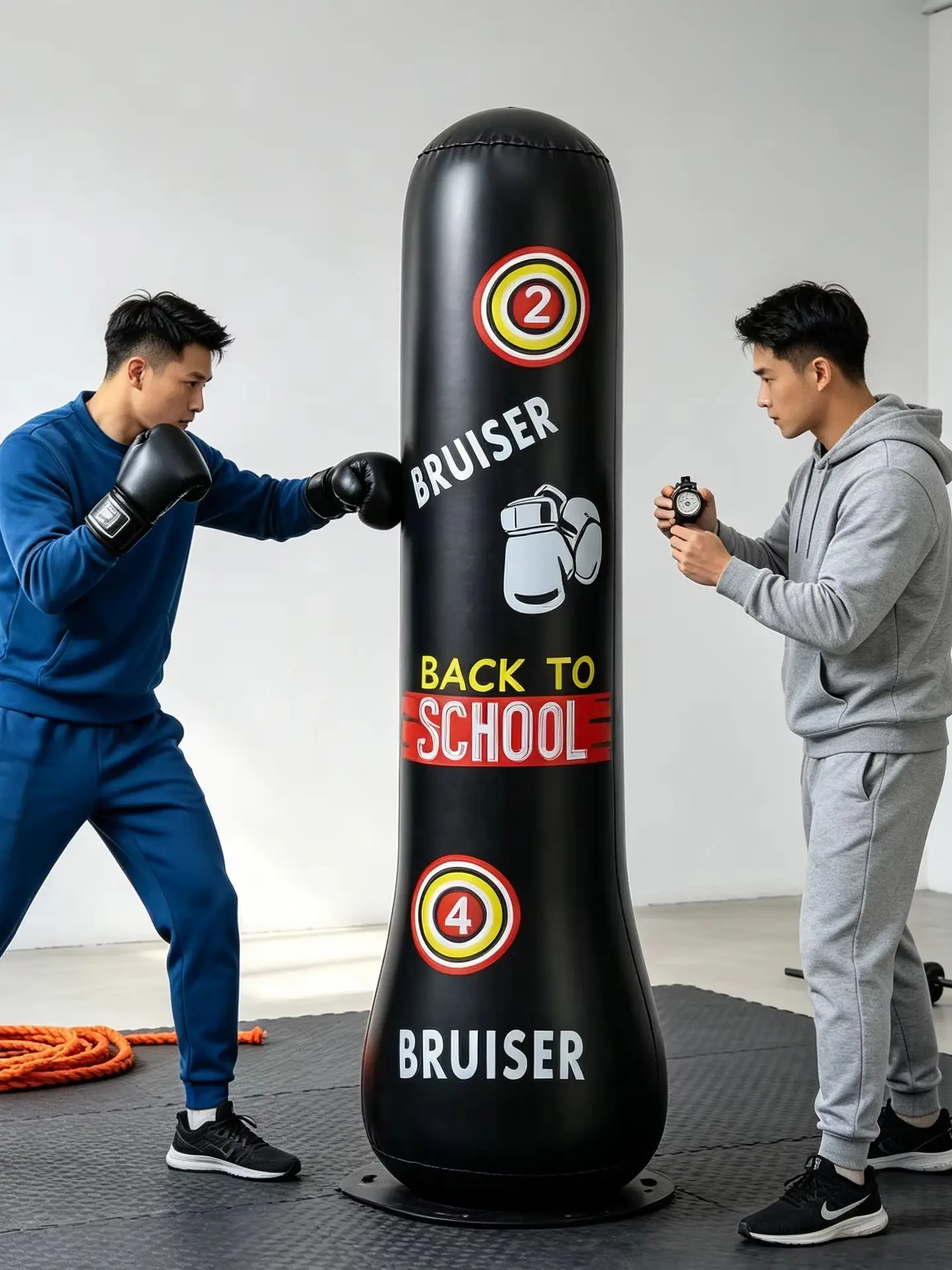 Inflatable Boxing Sandbag PVC Thickened Punching Bag Bounce-Back Leak-proof Fitness Sand Bag for Adults Outdoor Indoor Training image 4