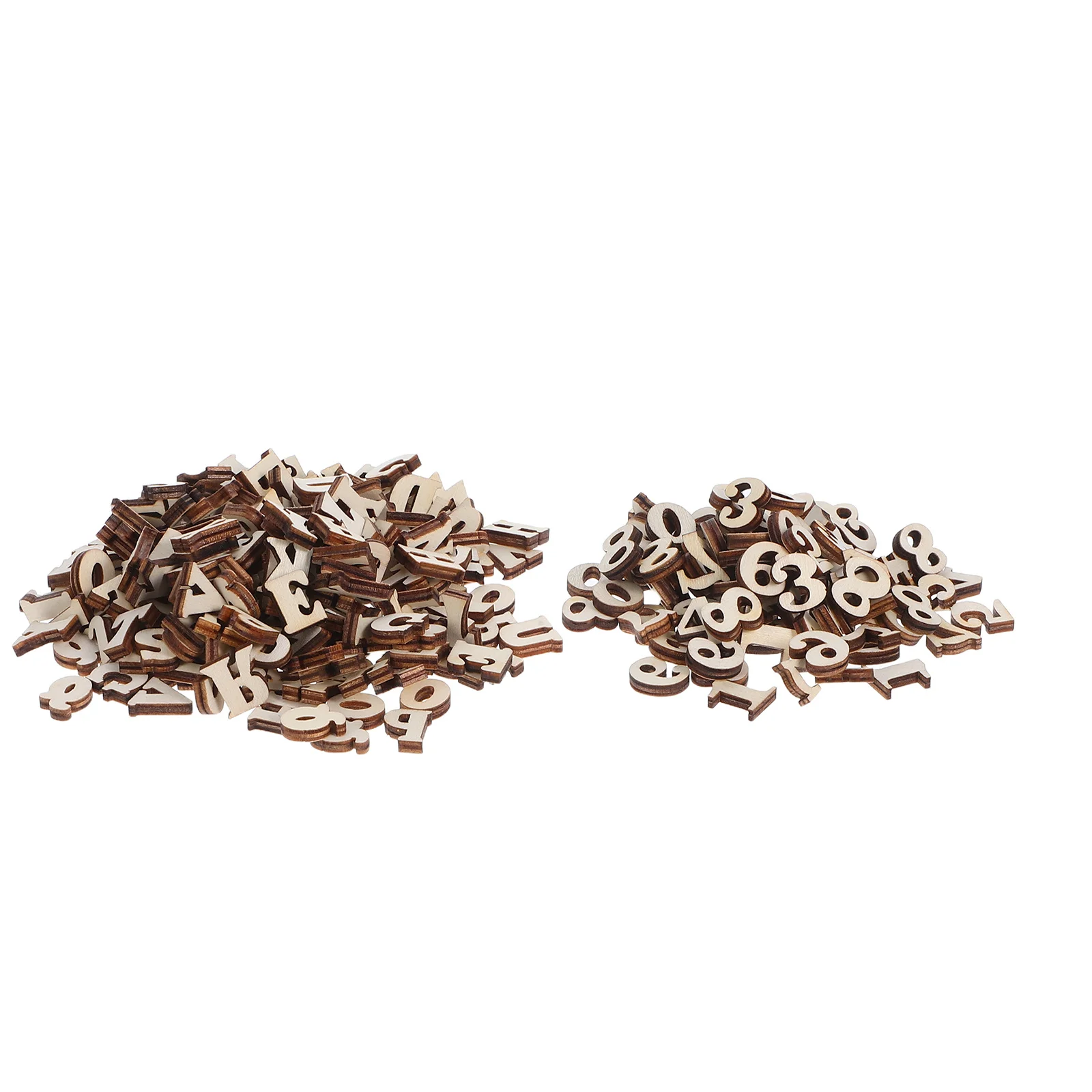 

308Pcs Unfinished Wooden Letters Numbers DIY Craft Set Smooth Wooden Cutouts for Painting Graffiti Classroom Projects Kids Craft