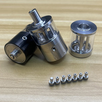 Picatiny Style MTL RTA Rebuildable mtl Tank Atomizer 316ss 22mm 3ml Single Coil Tank with 0.8/0.9/1.0/1.4mm/Blocked Pins