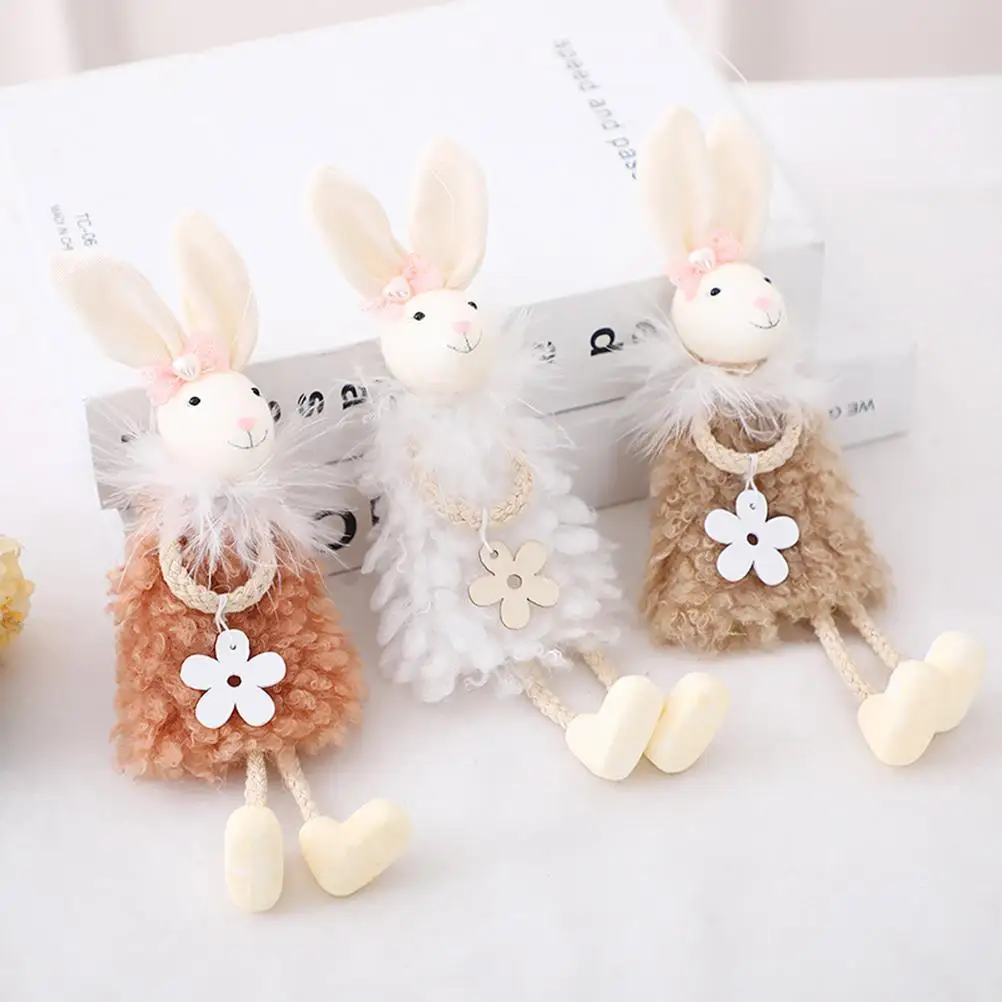 Cute Easter Hanging Bunny Ornaments Easter Bunny Figurine Decorations For Hanging On Trees Windows Easter Decor