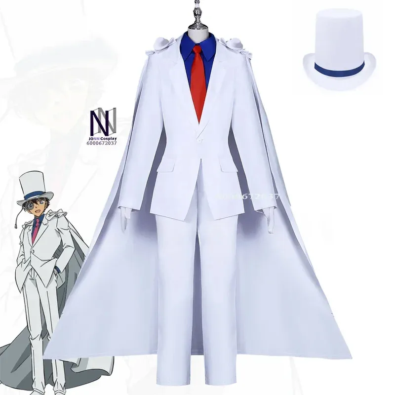 Disfraz de Anime Kuroba Kaito, uniforme de carnaval, disfraces de Halloween para fanáticos, juego de rol, conjunto completo para Cosplay Love