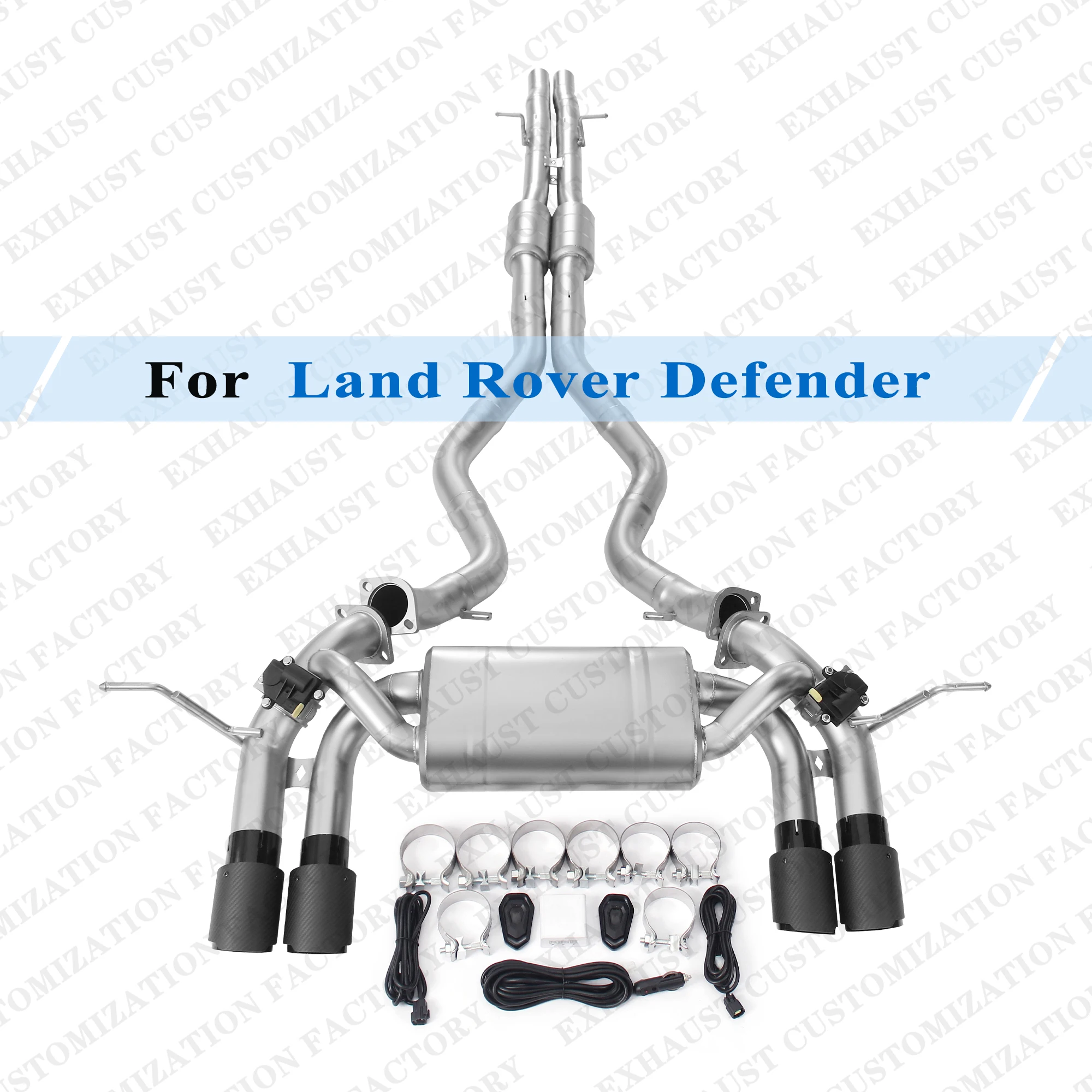 

For Land Rover Defender Performance Aftermarket Cat-Back Exhaust System