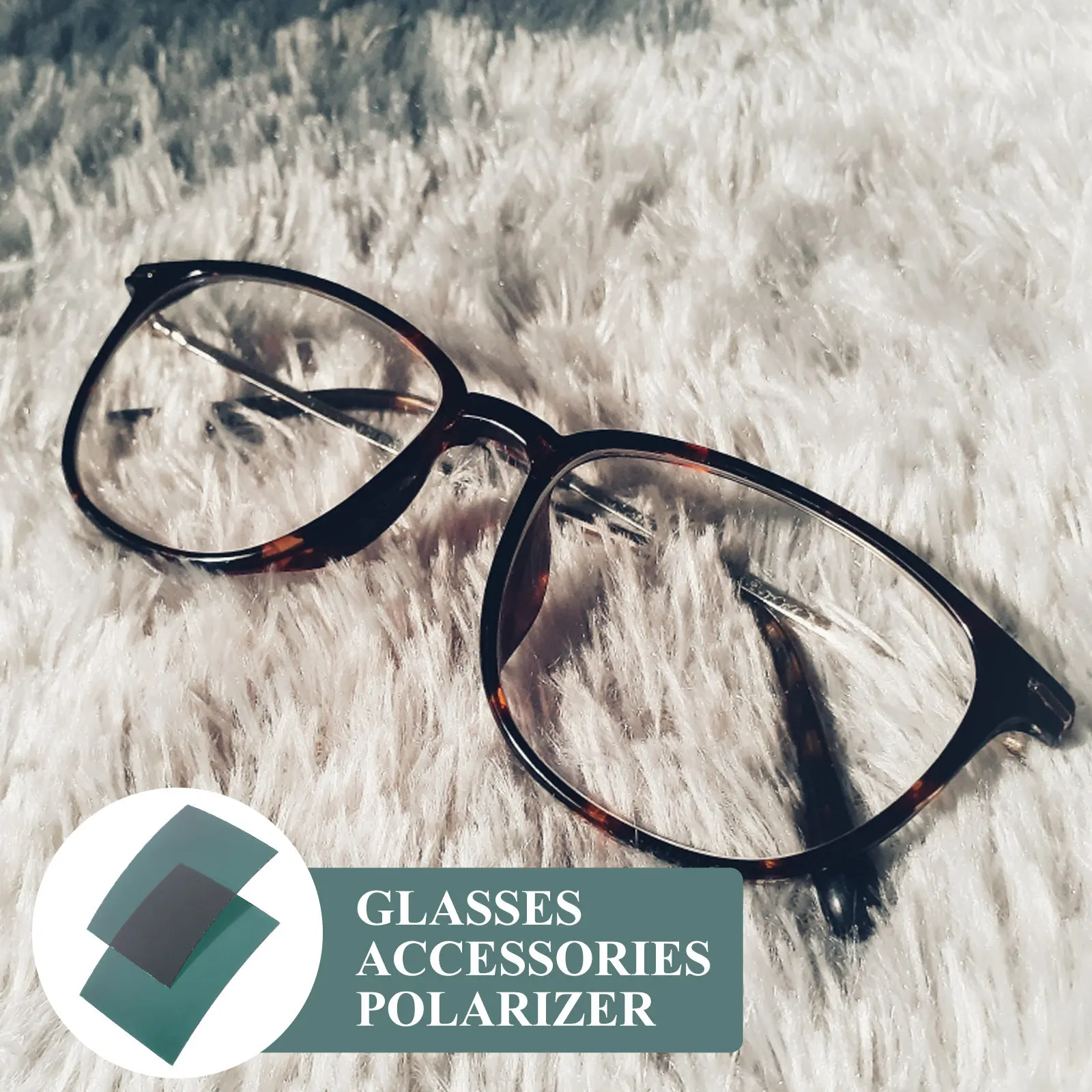 2Pcs Polarized Lens for Glasses Replacement Compatible with Most Sunglasses Unisex Tac Scratch Resistant Glare Free Clear