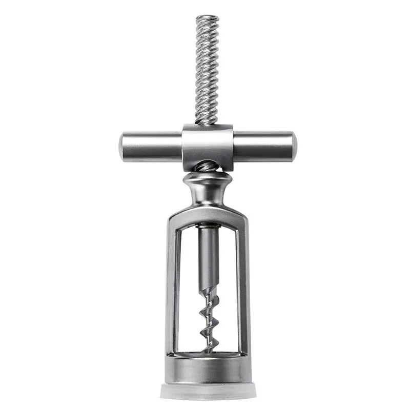 

LMETJMA Vintage Screw Wine Opener Zinc Alloy Wine Bottle Opener Champagne Cork Opener Turn Corkscrew Wine Cork Remover JT330