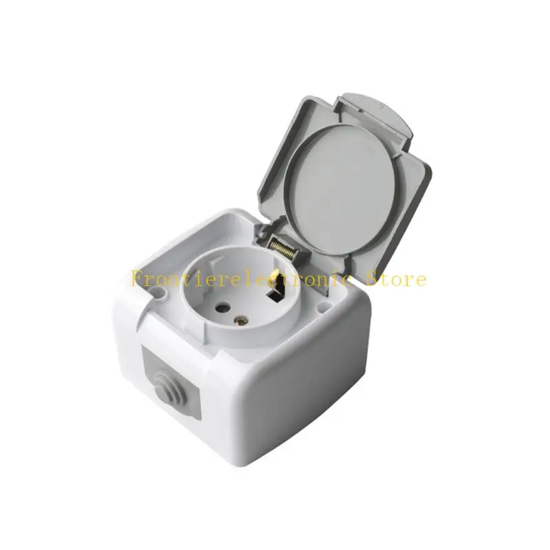 G8DB Industrial 16A Socket with Reinforced Hinged Cover Perfect for Dust Water Protections and Safety Rainproof Installation