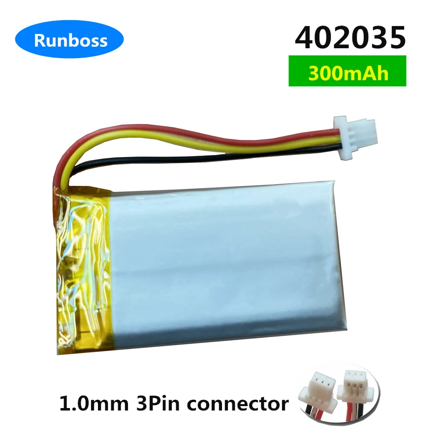 350mAh 502035 1.25 Ultracienka bateria 1,0 mm 3,7 V Xiaomi M300 DVR MiJia Samochodowy rejestrator jazdy Kamera 1S MI Kamera samochodowa midrive D06