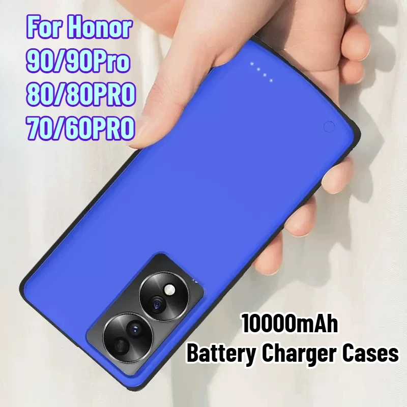 10000mAh Battery Charger Cases For Honor 80/80PRO 90/90PRO Back Clip Power Bank 70/60PRO Wireless Charging Phone Case 80SE