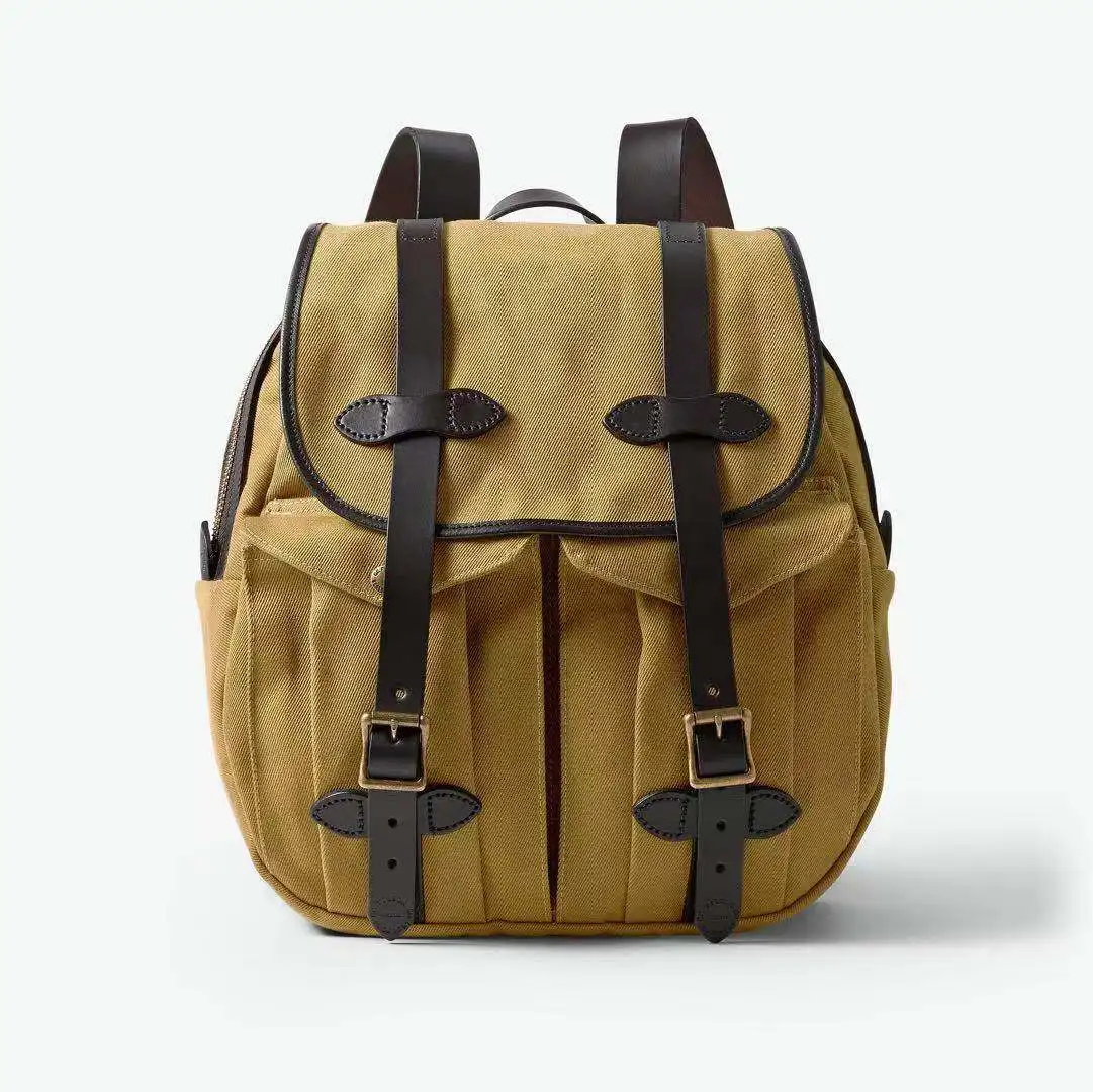 Filson 262 Backpack Imported From The United States, Leather Shoulder Strap Backpack, Lure Vintage Fly Fishing Tackle Bag