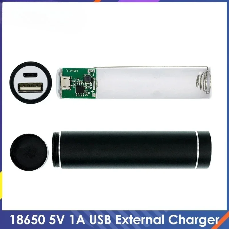 Metal No Soldering DIY Power Bank Case Kit 1 Slot 18650 Battery Holder 5V 1A USB Portable Charger for Mobile Phone