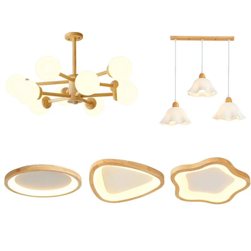 

Whole house lamps, combination log cream wind, living room main lamp atmospheric household, bedroom dining