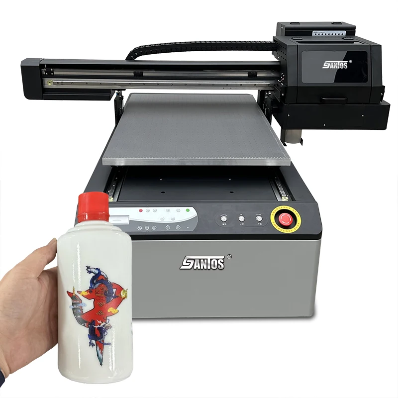 Digital inkjet uv 60*90Cm printer Phone Case Bottles Metal with white varnish color vacuum worktable