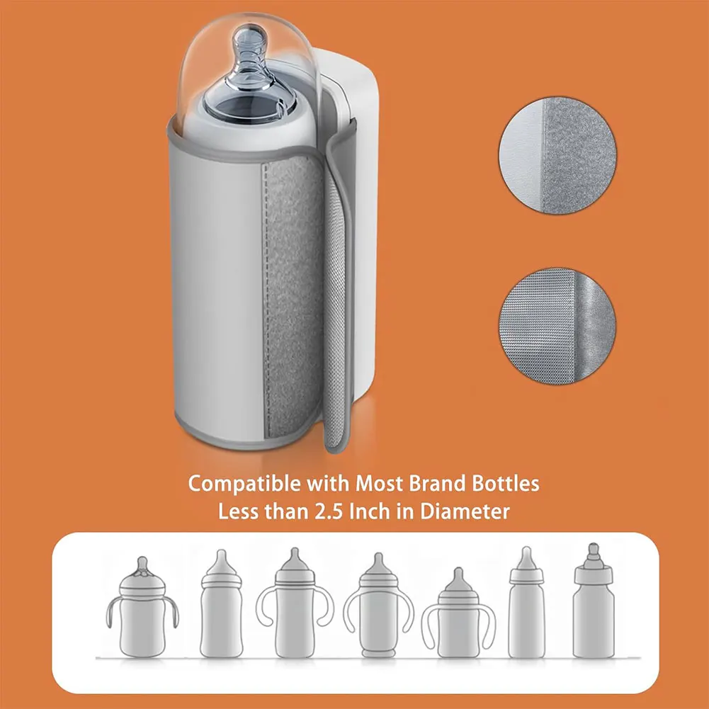 Cordless Milk Warmer Rechargeable Portable Baby Bottle Warmer with Temperature Control for Comfortable Baby Feeding On The Go