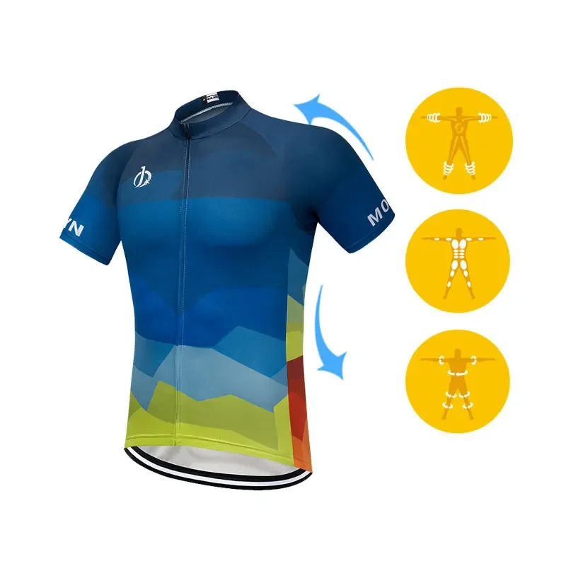 2019 Summer Cycling Jersey Short Sleeve Set Maillot Ropa Ciclismo Quick-dry Bike Clothing MTB Cycling Clothes Men Set