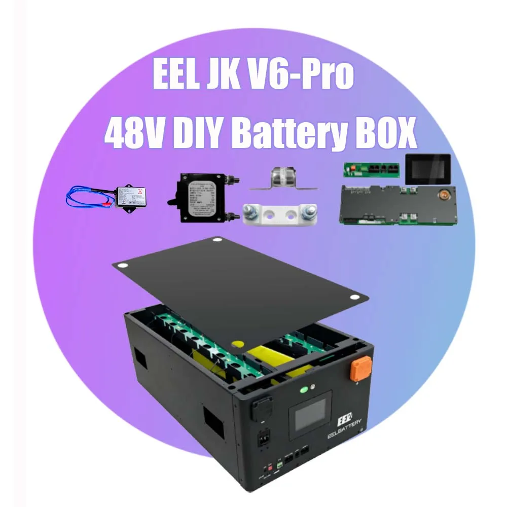 EEL Newest V6 Pro 48V Batterie case 280Ah 314Ah Lifepo4 Empty DIY Battery Kits V19 Bms Display Screen New Breaker Class-T Fuse