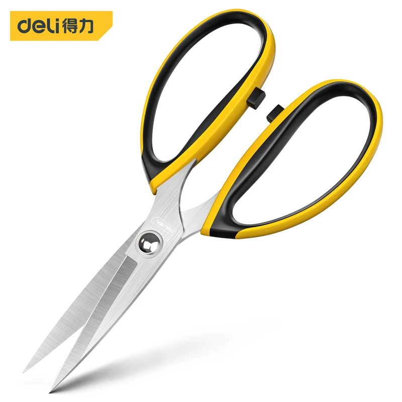 

Deli 1 Pcs 7/8/9 Inch Stainless Steel Power Scissors Rust-proof and Durable Multifunctional Household Hand Tool Kitchen Scissors