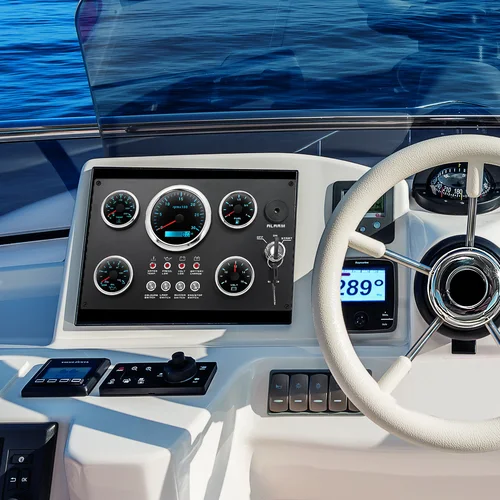 Imagen 2 del producto Tablero de barco, juego de calibre 5, Panel de interruptor, tacómetro de 85mm, 3000rpm-8000rpm + voltímetro de 52mm, medidor de nivel de combustible de prensa de aceite personalizado