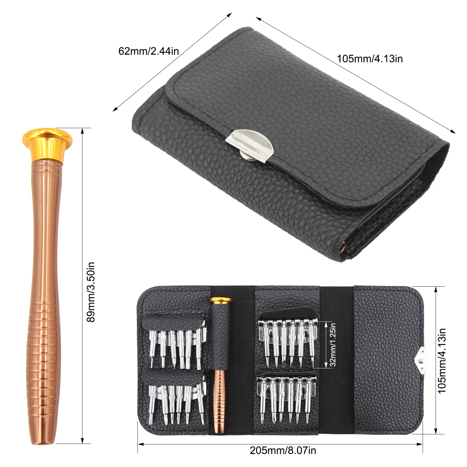 Mini Precision Screwdriver Set 25 in 1 Electronic Torx Screwdriver Opening Repair Tools Kit for iPhone Camera Watch Tablet PC