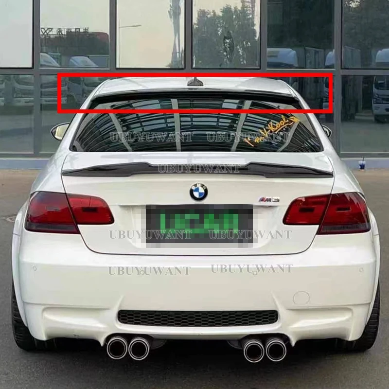 

For BMW E92 Series 2 Door Coupe E92 M3 ABS Black / REAL CARBON FIBER Roof Spoiler 2005 - 2012