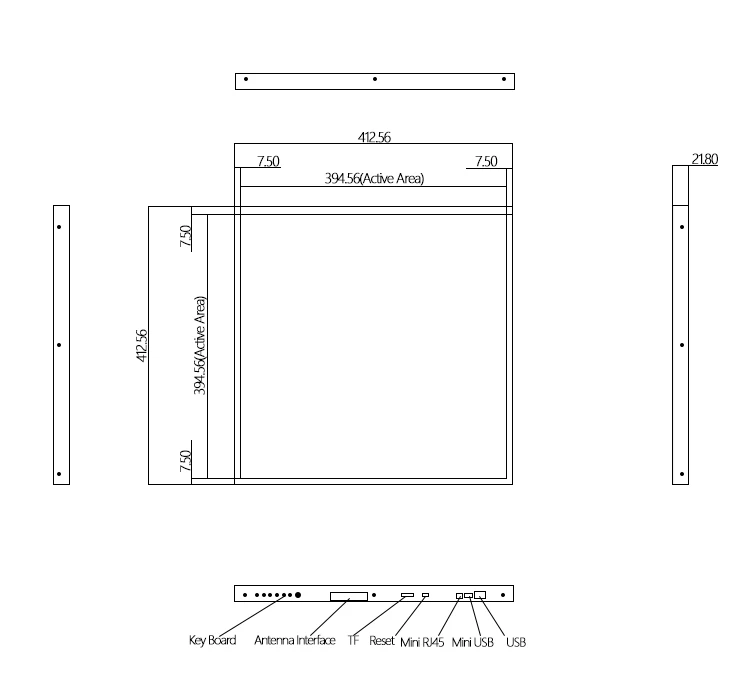 Smart Square Lcd Display High Brightness 33.2 Inch TFT Modules ultra Wide Digital Art Signage Lcd Screen Frame