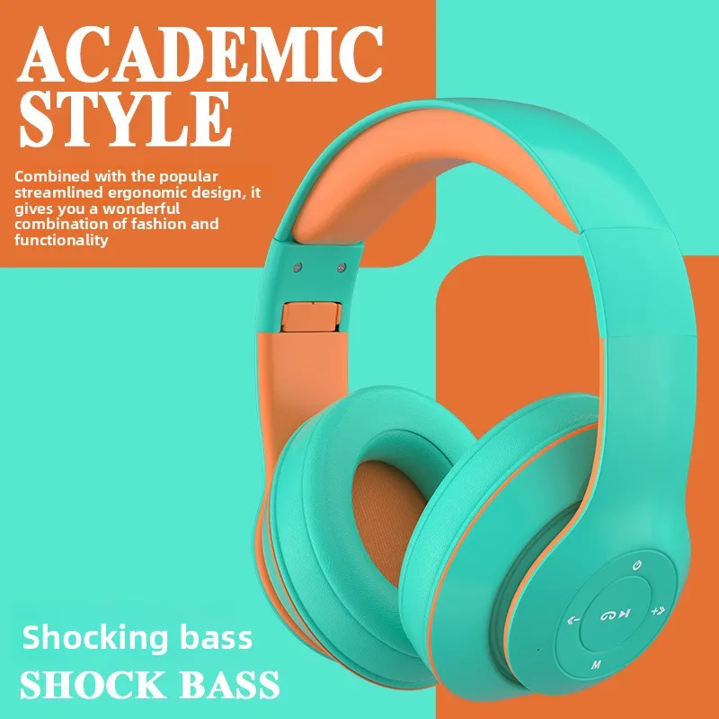 

Dr52 head-mounted bluetooth kids wireless headset online class headset preppy style bluetooth headset