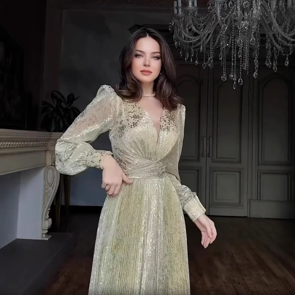 

Кружевное платье с длинным рукавом, французское платье с длинным рукавом и v-образным вырезом премиум-класса, осень-зима 2022, новая модная женская одежда