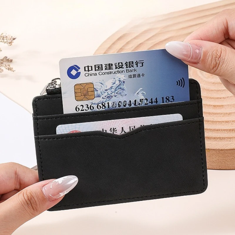 Mini Travel PU Leather Card Holder Wallet ID Window Small Case Bank Credit Cardholder Minimalist Wallets for Men Women Tarjetero