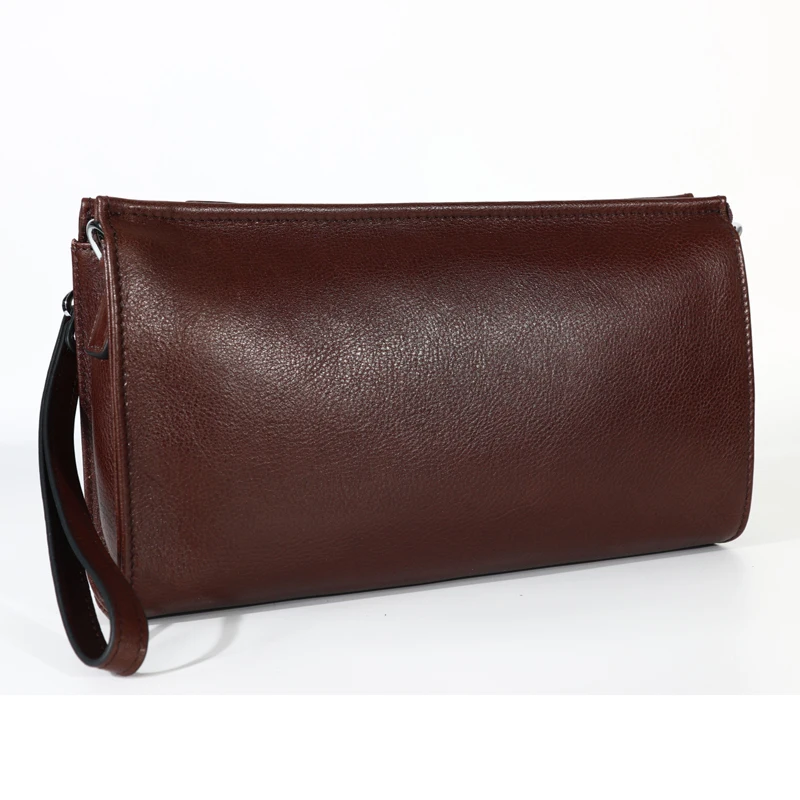 

Genuine Leather Men's Long Wallets Luxury cowhides salted wet Simple Male Clutch Bag handbag Purses Zipper Money Pouch bolsos