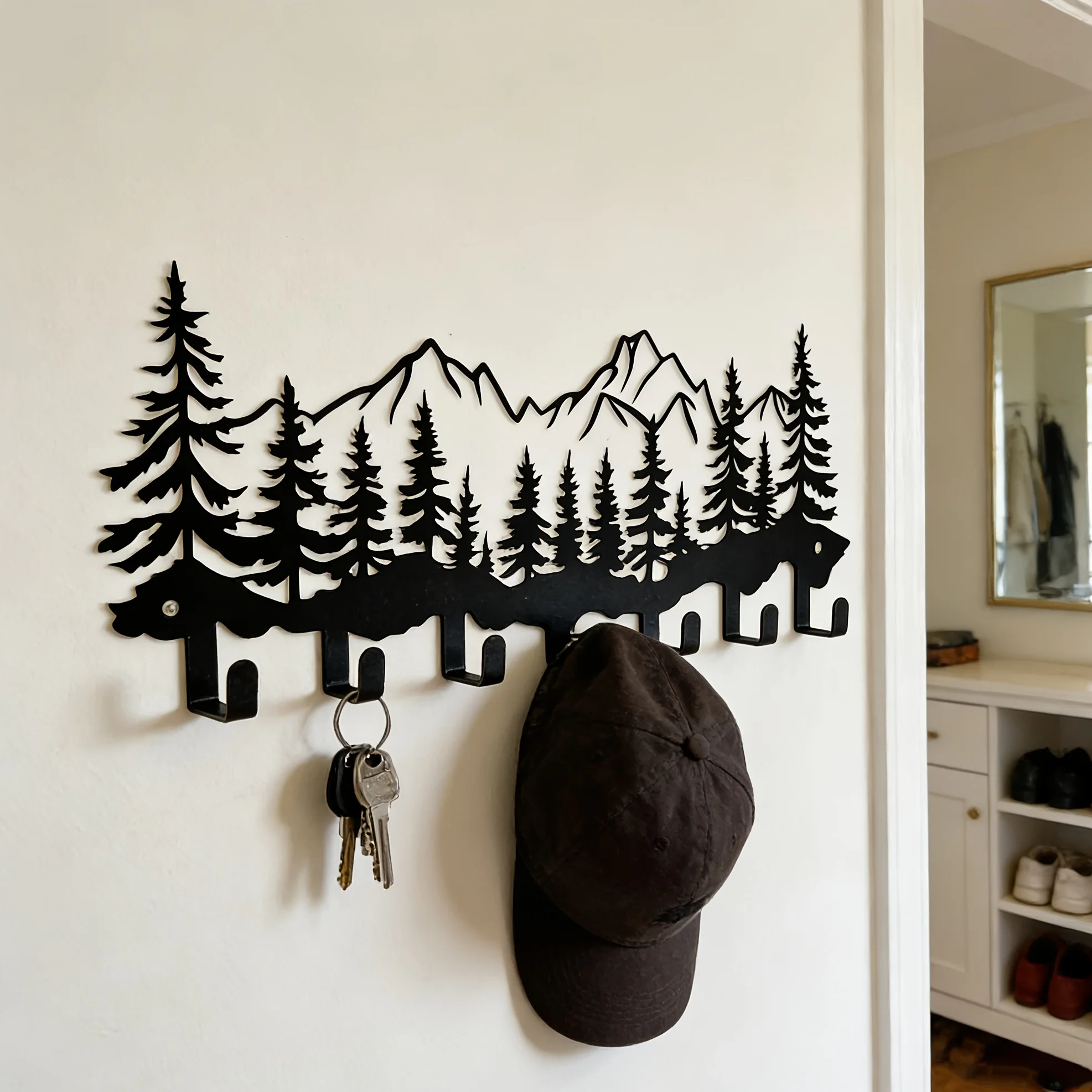 Stylish Forest Iron Wall Hook Ideal for Home Wall Art Decor