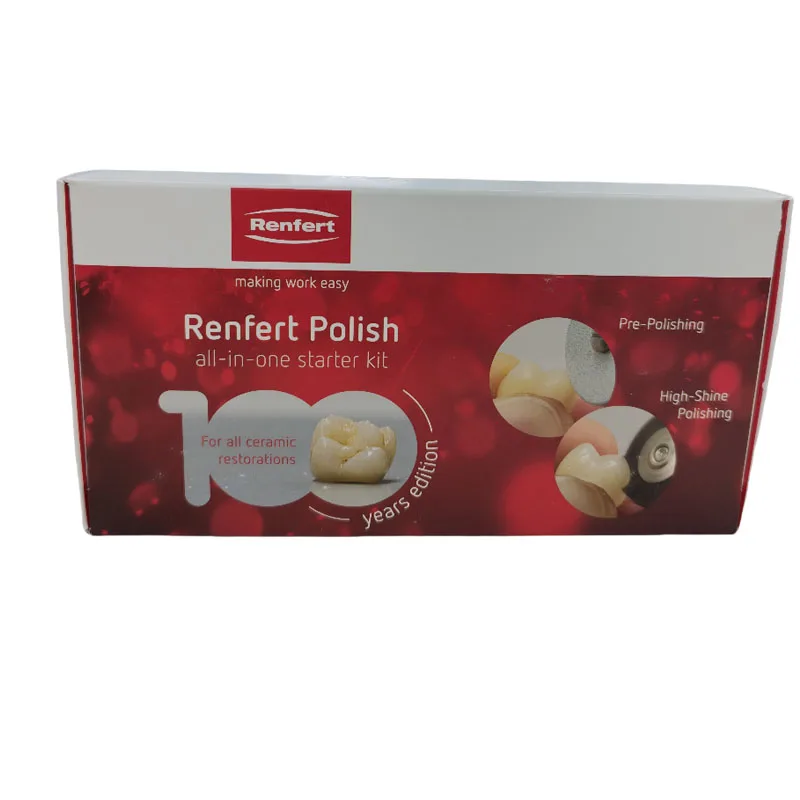 18g/Box Renfert Dental AII-in- one Diamond Polishing Paste With Silicone Polisher Goat Hair Brush Teeth Whitening Dentistry Lab