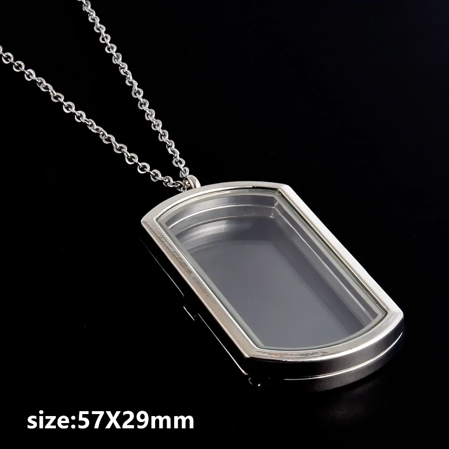 Rechteckige Ellipse Wassertropfen Hundeknochen Herz Medaillon Halskette für Damen Herren Schmuck Magnet Glas Erinnerungs-Strass-Medaillons Geschenk – Detail 13
