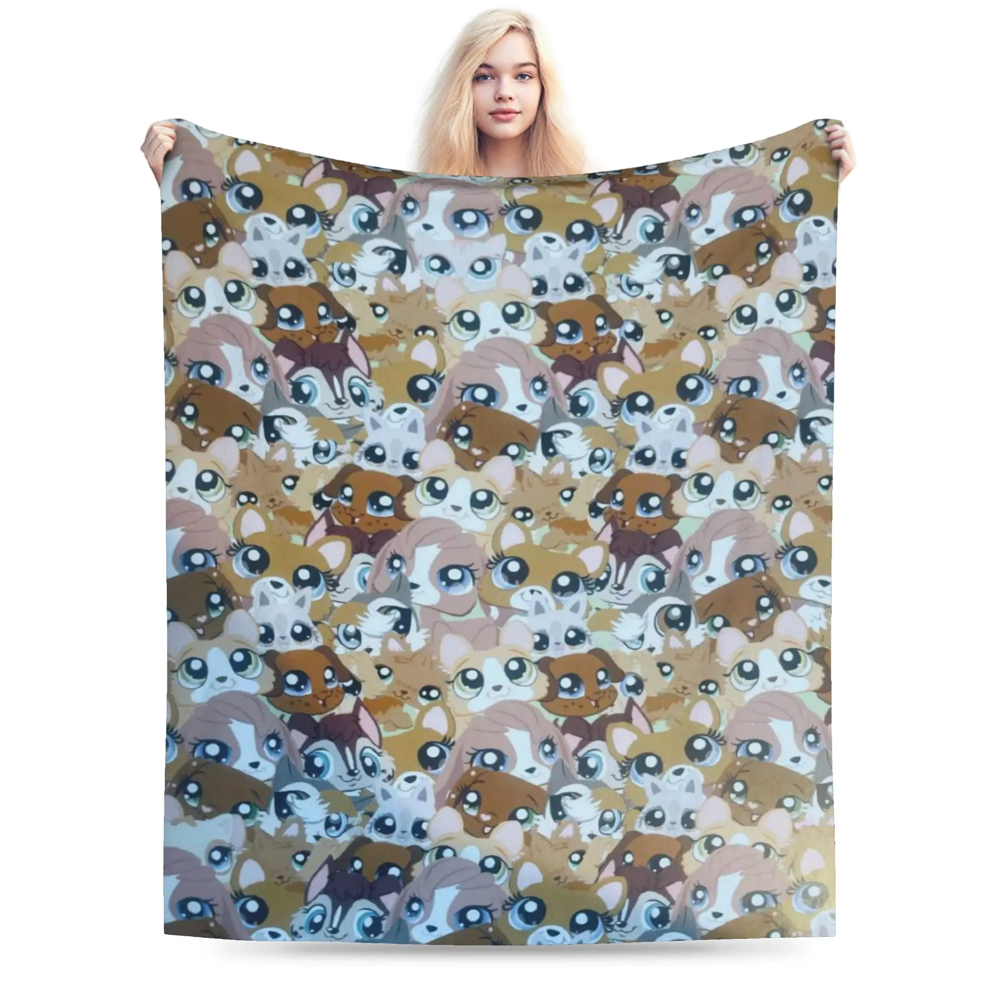 Littlests PetShop lps Stuff Blanket Super Soft Flannel  Throw Blanket Cozy Rug Piece