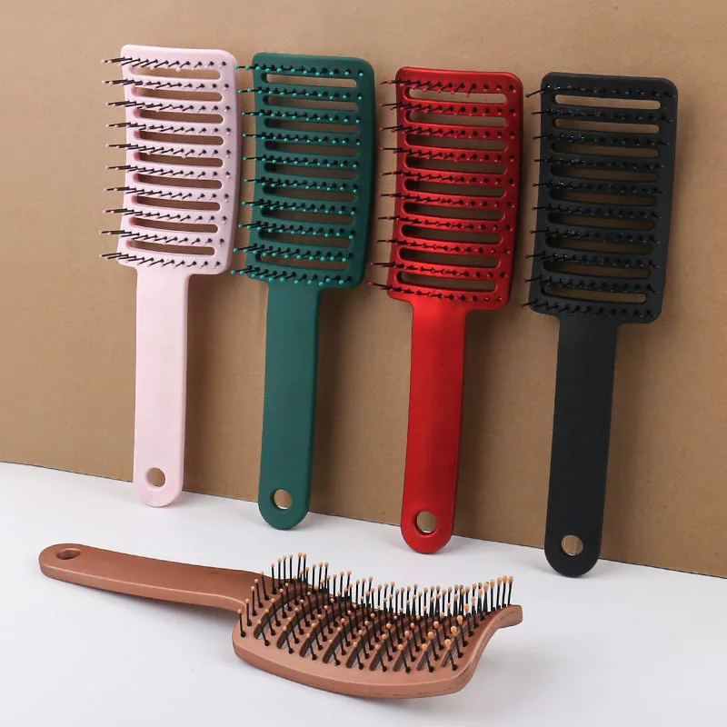 Chinese Red Large Plate Combs Hair Brushes Girls Ponytail Combs Massage Hair Comb Tangled Hair Brushes Salon Hair Styling Tools