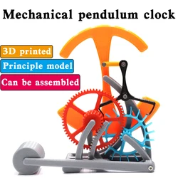 Simple mechanical pendulum clock structure principle model 3D printing parts assembly DIY teaching pendulum gear set STEAM toys