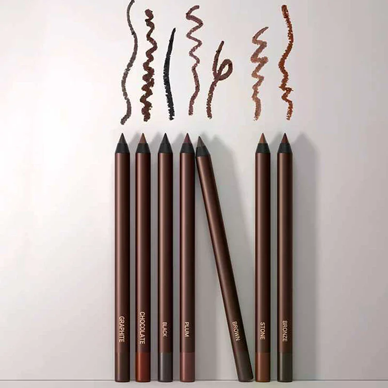 Wodoodporny eyeliner w pisaku, dwustronny, ostrzalny, eyeliner w kolorze śliwkowym do zielonych/niebieskich/brązowych oczu, nie rozmazuje się, nie blaknie, gładki.