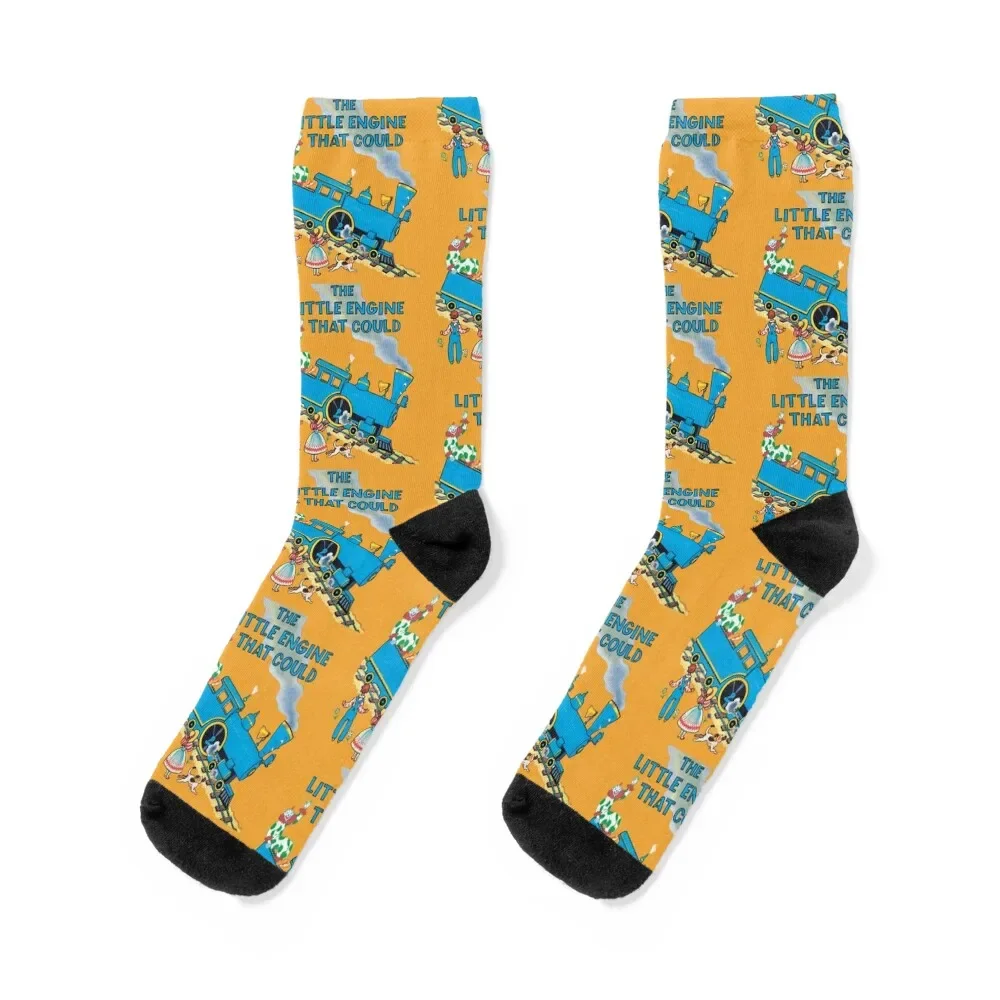 The Little Engine That Could little golden book classic illustration Socks crazy funny sock Socks Ladies Men's