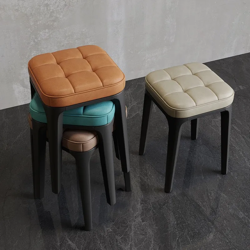 

Стул для гостиной и столовой, ретро-табурет для туалетного столика, штабелируемый, прочный и долговечный, обеденный стол с толстой мягкой обивкой