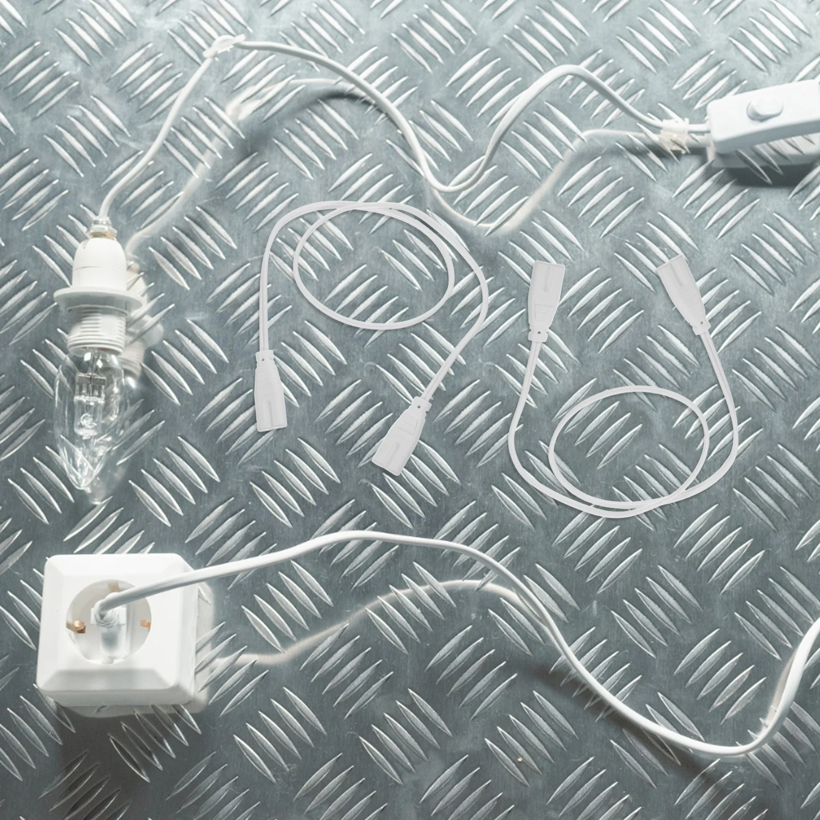 

10Pcs LED Lamp Connecting Wire Power Cord Replacement 2Pin 50Cm Tail Cable for Light Fixture Connector Plug Extension Hanging