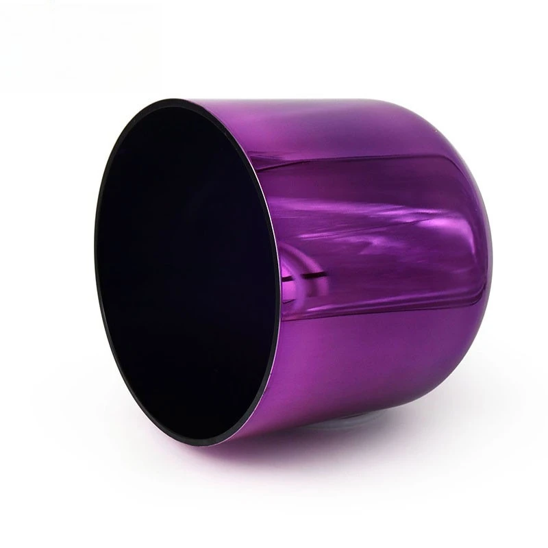 Purple Black Magic Crystal Singing Bowl, Sound Healing Percussion Instrument for Yoga Meditation Stress Relief