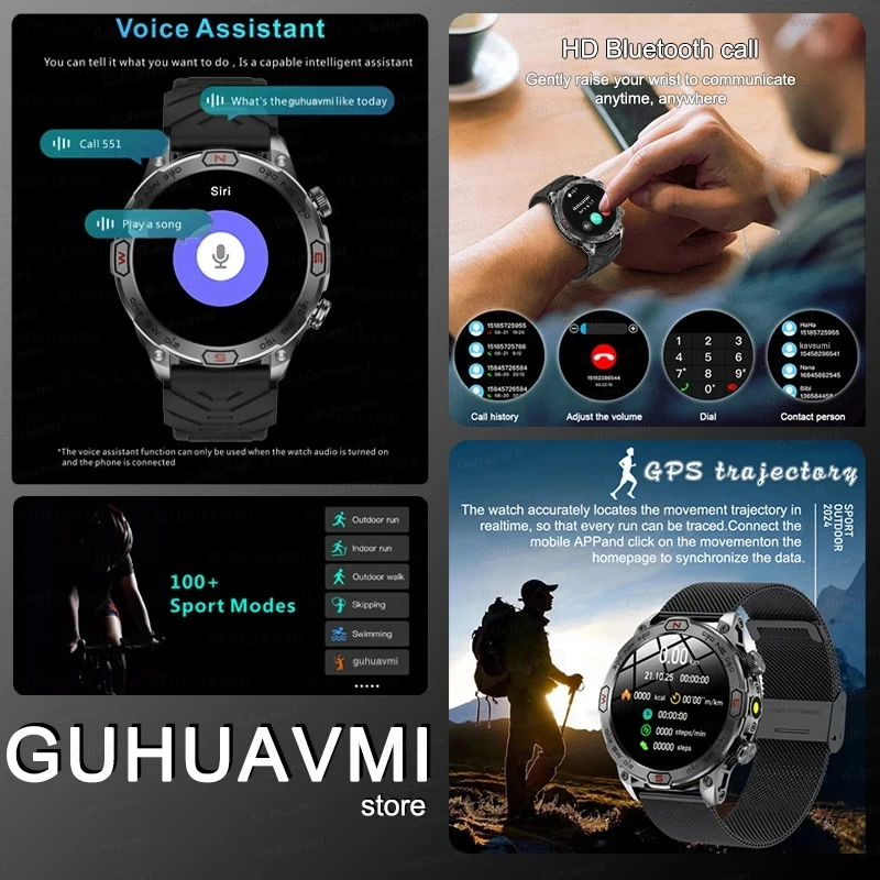 Imagem -02 - Ultra hd Smart Ver para Huawei e Xiaomi Gps Sports Track Chamada Bluetooth Smartver de Bateria Grande 450 Mah 1.43 Novo 2024