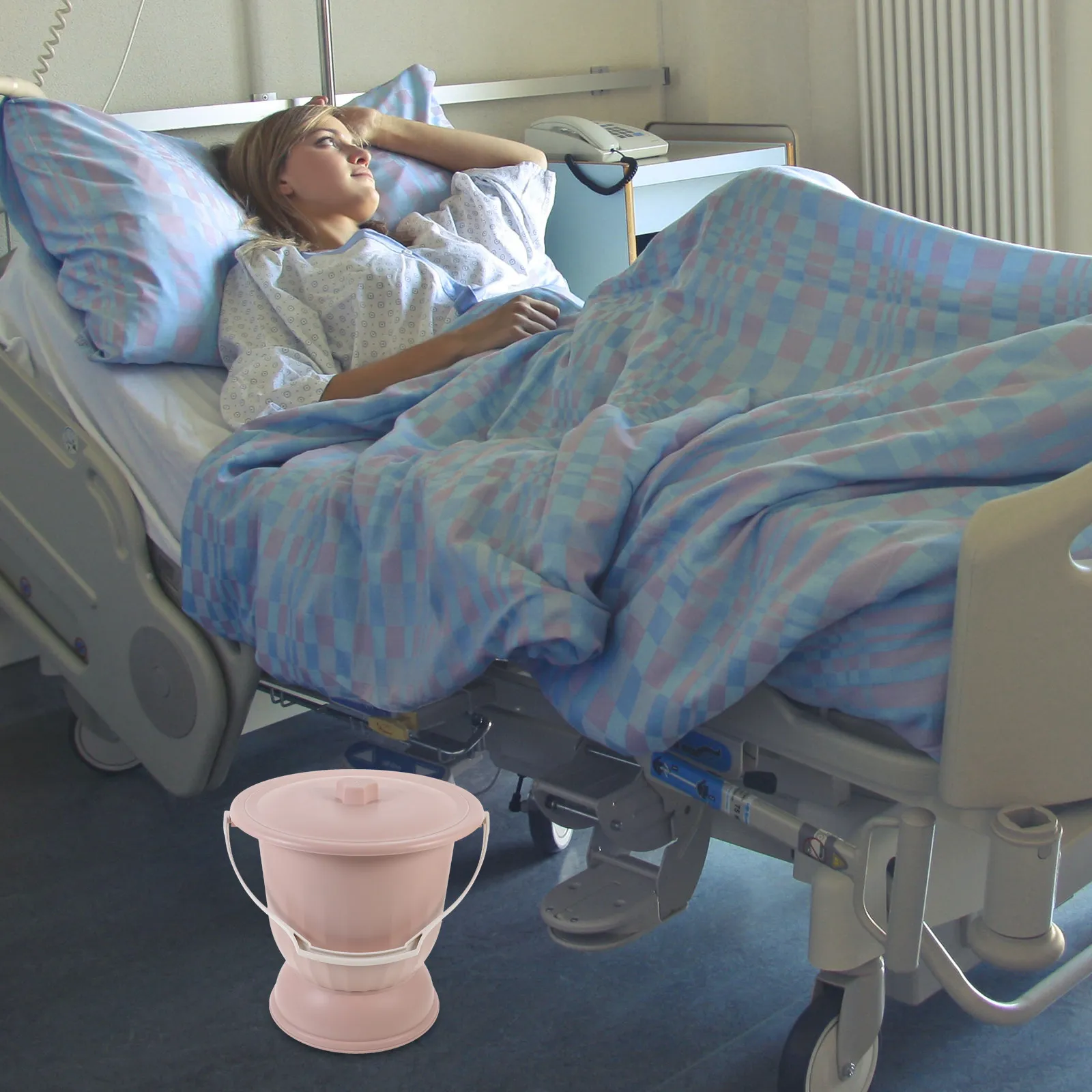 

Chamber Pot With Lid Heavy-Duty Pp Odor-Proof Portable Urinal For Bedroom Elderly Camping Home Use Plastic Urine Bucket