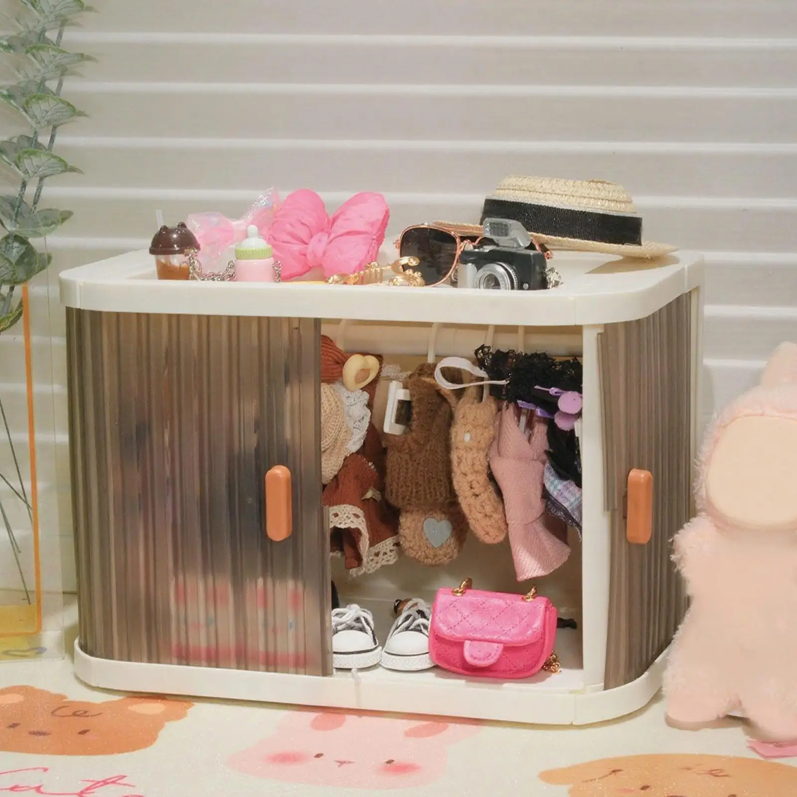 Doll Clothes Storage Doll Costume Display Stand Plush Toy Costume Organizer For Display Cabinet Collectors Enthusiasts Kids Room