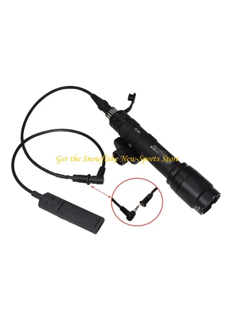 E56D Reliable 3.50mm to Tail Switches Extension Cable for Flashlights with M600 Enhances Connectivity