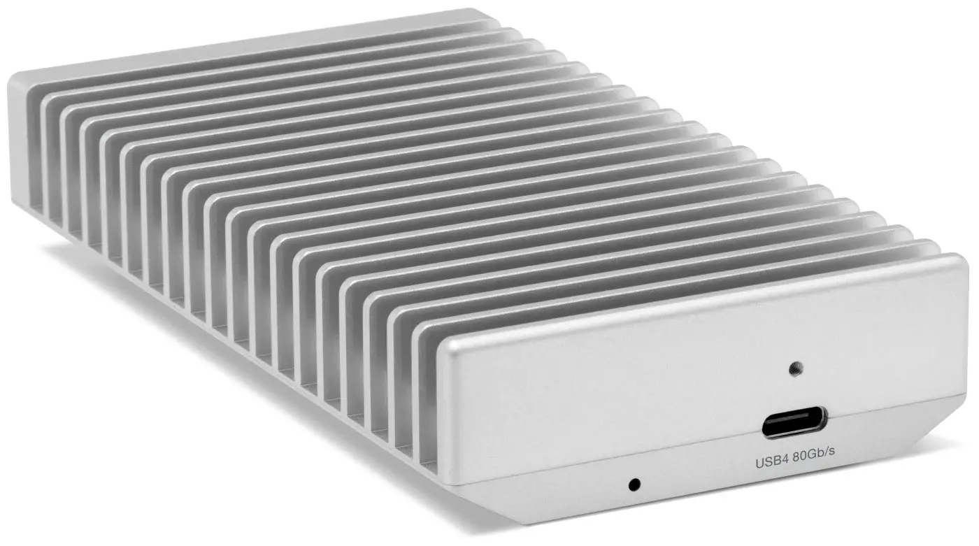 OWC Express 1M2 80G USB4 80Gb/s Portable NVMe M.2 SSD Enclosure, Over 6000MB/s - Bus-Powered - Compatible with USB4/Thunderbolt