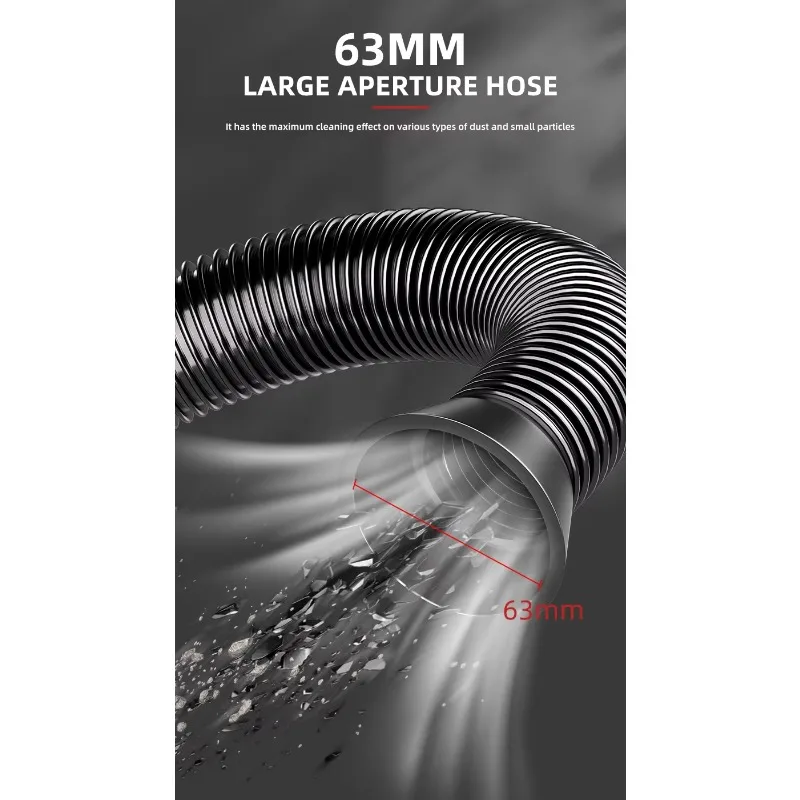 مكنسة كهربائية صناعية عامة عالية الكفاءة في استخدام الطاقة 380 فولت لورش عمل مستودع المصنع بقوة 3000 وات مجموعات غبار 80 لتر #3